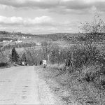 Note Observation Tower at Ringing Rocks Park on left at skyline.
